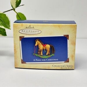 VINTAGE HALLMARK Keepsake Ornament ~ A Pony For Christmas Collectors Series #7